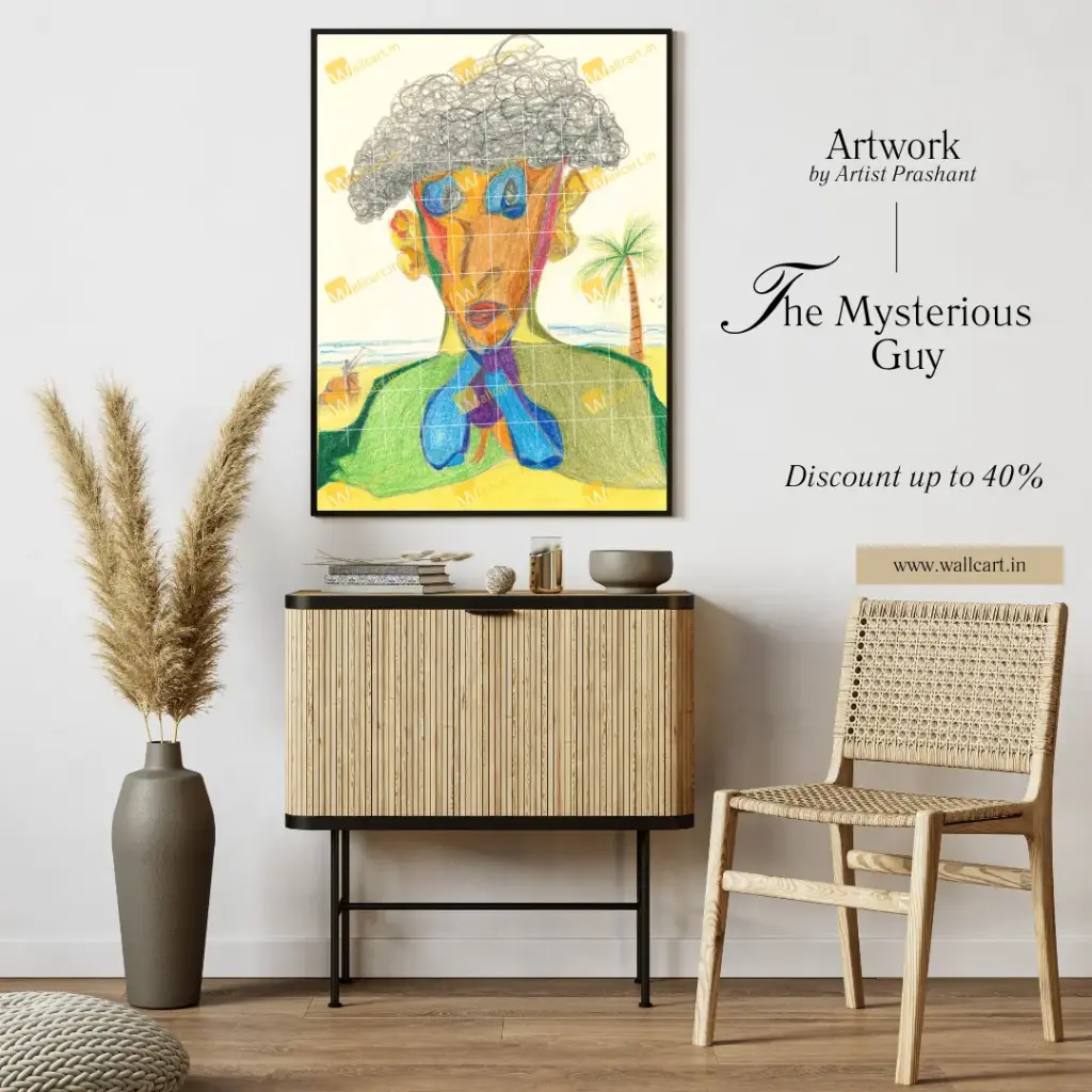 The Mysterious Guy (Painting with Frame)