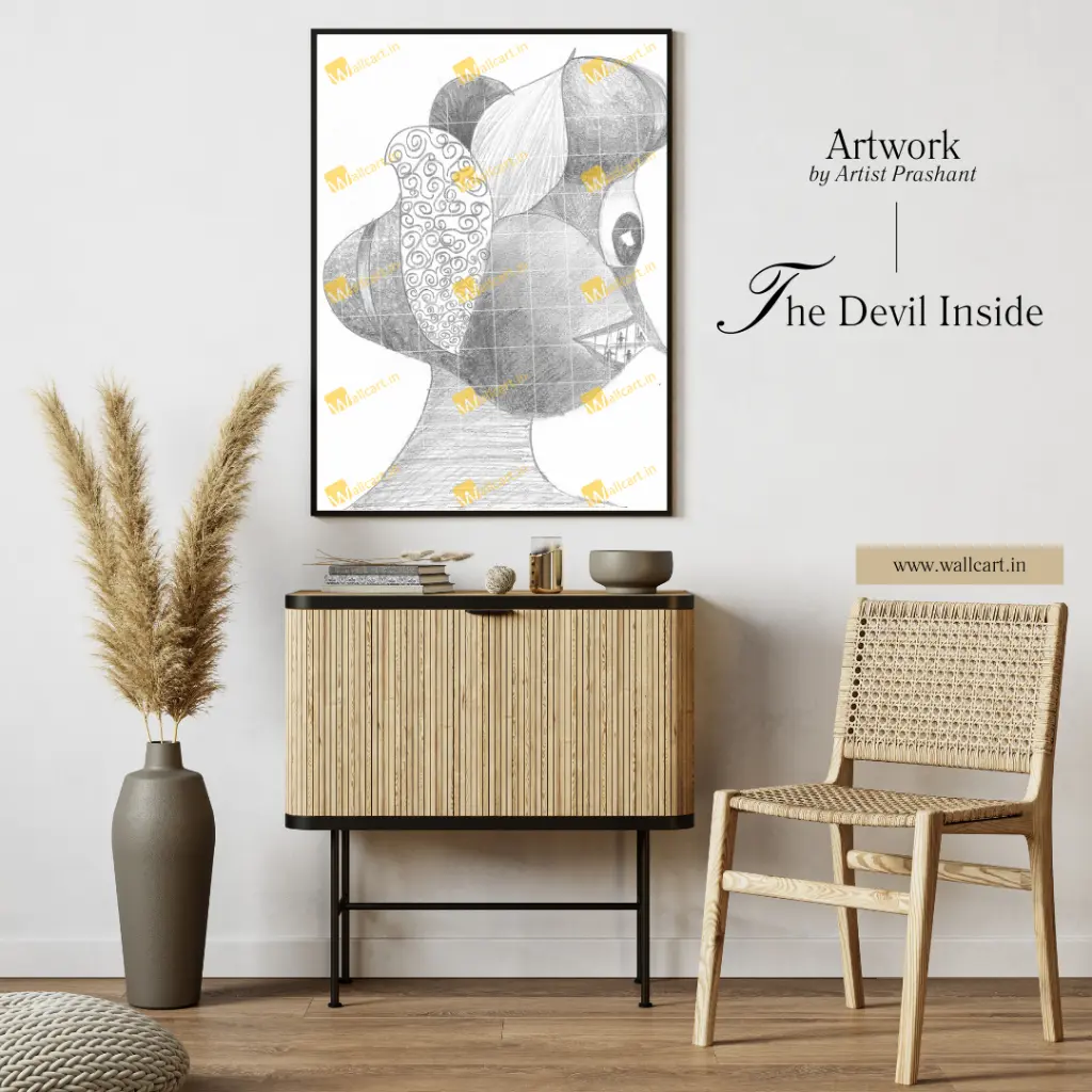 The Devil Inside (Painting with Frame)