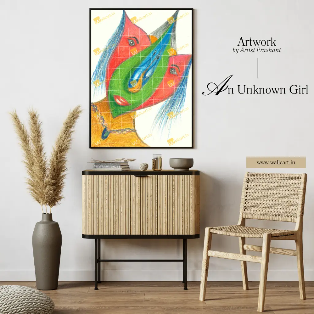 An Unknown Girl (Painting with Frame)