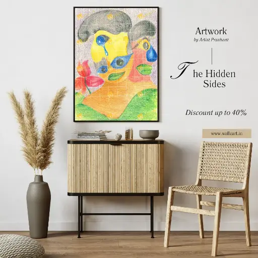 The Hidden Sides (Painting with Frame)