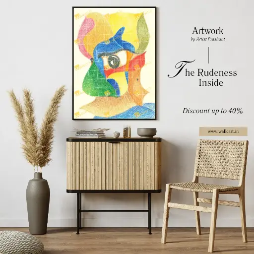 The Rudeness Inside (Painting with frame)